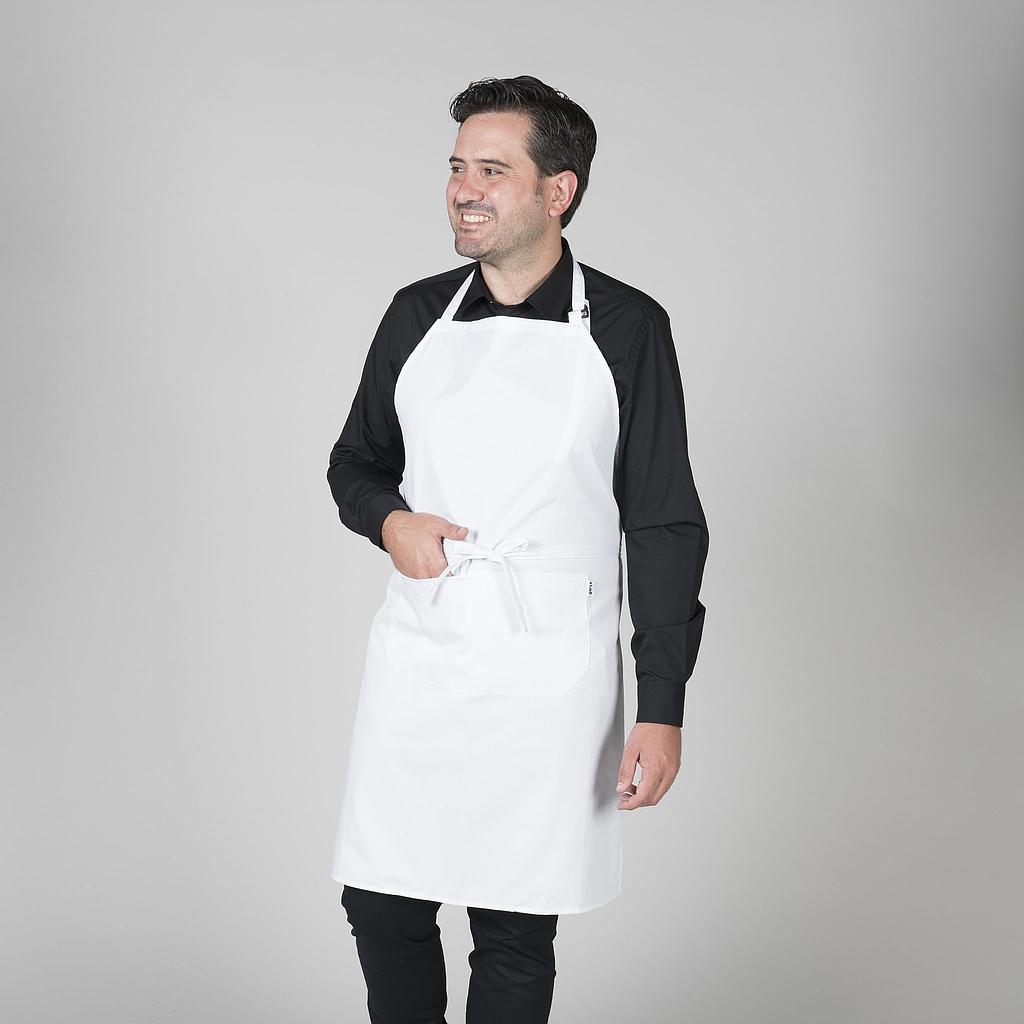 Delantal con pechera y bolsillo 90x75cm