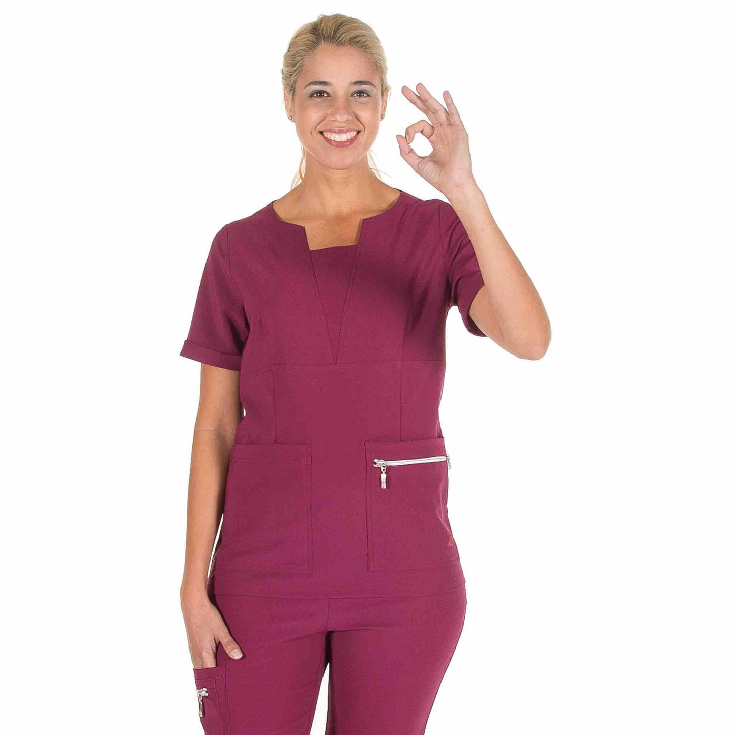 Blusa mujer extrafiber berenjena Andrea