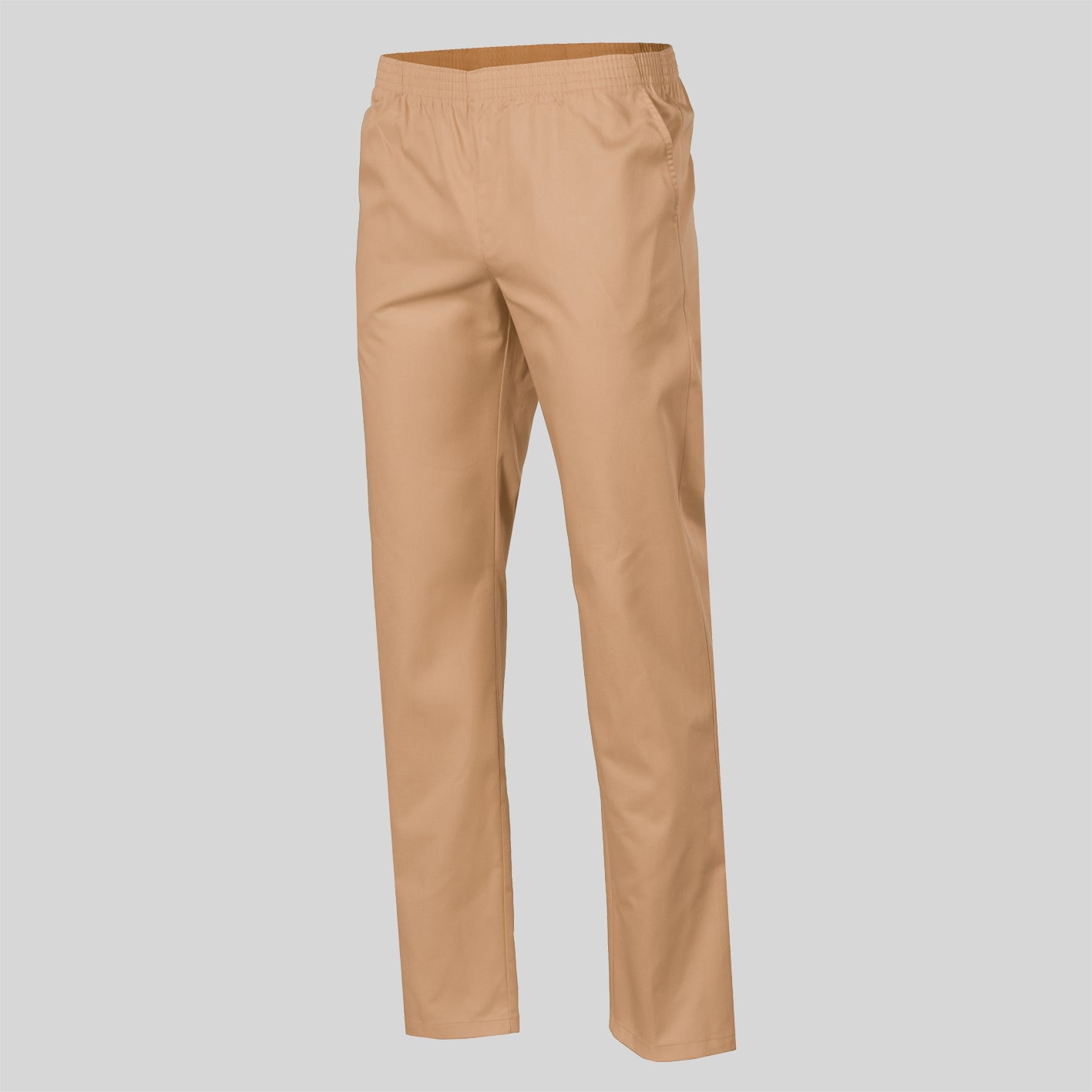 Pantalón elasticado en la cintura. Sarga