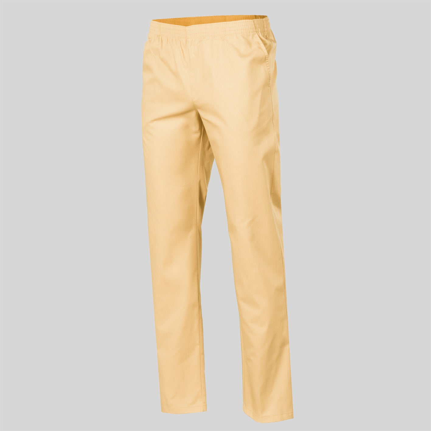 Pantalón elasticado en la cintura. Sarga