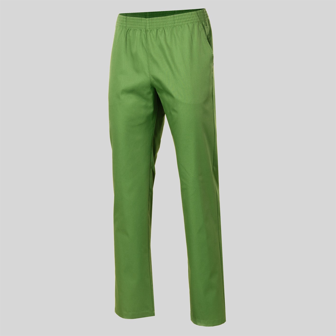 Pantalón elasticado en la cintura. Sarga